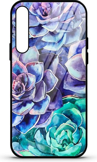 Θήκη Κινητού Caselab 3912 Back Cover Σιλικόνης για Huawei P30 Floral Purple Turquoise