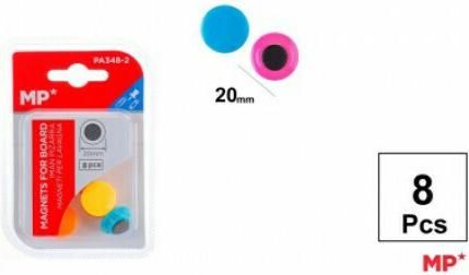 Μαγνήτες Στρογγυλοί 20mm 8Τμχ για Πίνακα Mp Pa348-2 Pastel Color