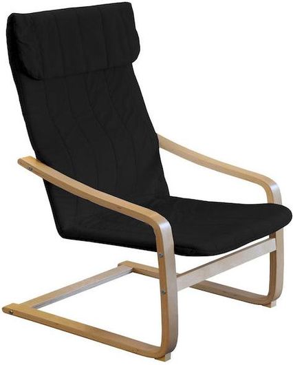 Πολυθρόνα Roy 59x71x99cm Μαύρο