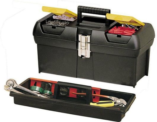 Εργαλειοθήκη Stanley 1-92-064 με Δύο Ενσωματωμένες Ταμπακιέρες & Δίσκο 12,5''