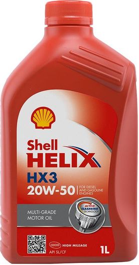 Λάδι Αυτοκινήτου Shell Oil Helix Hx3 20W-50 1lt