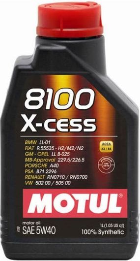 Λάδι Αυτοκινήτου Motul Oil 8100 X-Cess 5W-40 1lt