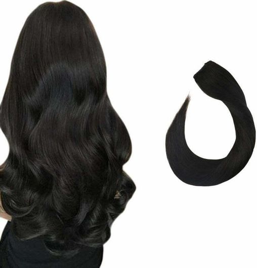 Τρέσα Μισή Φυσικά Μαλλιά Μαύρο Φυσικό Off Black No 1B