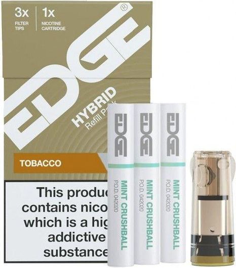 Υγρό Αναπλήρωσης Edge Vaping Hybrid One V2 British Tobacco 12mg 1.5ml 3τμχ