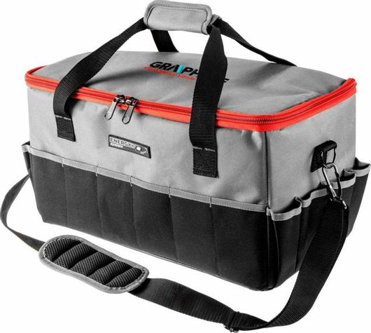 Τσάντα Εργαλείων Graphite 58G021 Ώμου Μ50xΠ25xΥ25cm Γκρι