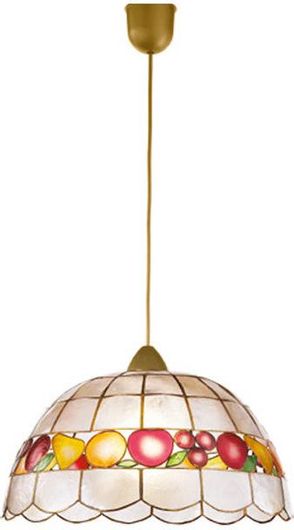 Κρεμαστό Φωτιστικό Οροφής Fan Europe Aragona Vintage Μονόφωτο με Ντουί E27 Πολύχρωμο