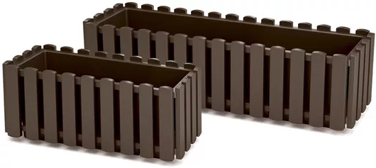 Ζαρντινιέρα Prosperplast DDEF600-R222 Boardee Fence Πλαστική 58x18x16.2cm Καφέ
