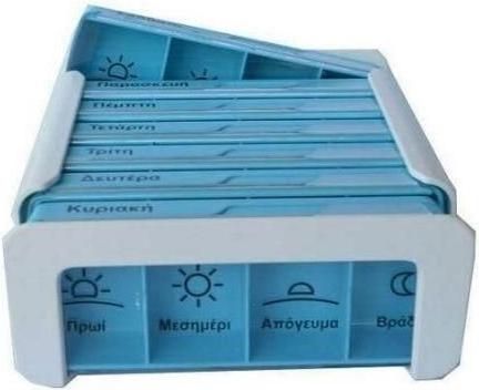 Θήκη Χαπιών Anabox Compact Εβδομαδιαία Γαλάζιο