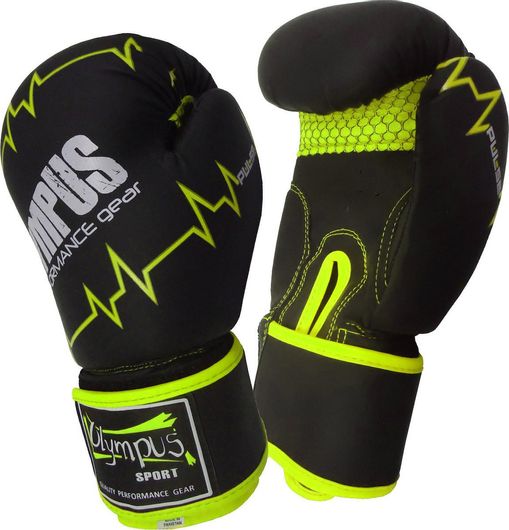 Γάντια Box Olympus Pulse Mat PU Μαύρο/Κίτρινο