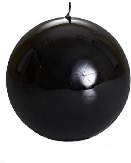 Διακοσμητικό Κερί Graziani Λακαριστό Σφαίρα Φ 12cm Μαύρο