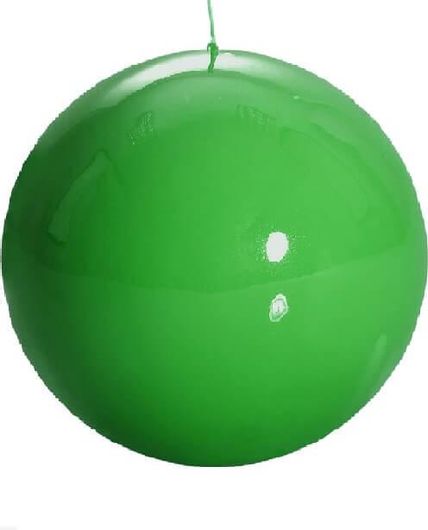 Διακοσμητικό Κερί Graziani Λακαριστό Σφαίρα Φ 12cm Πράσινο