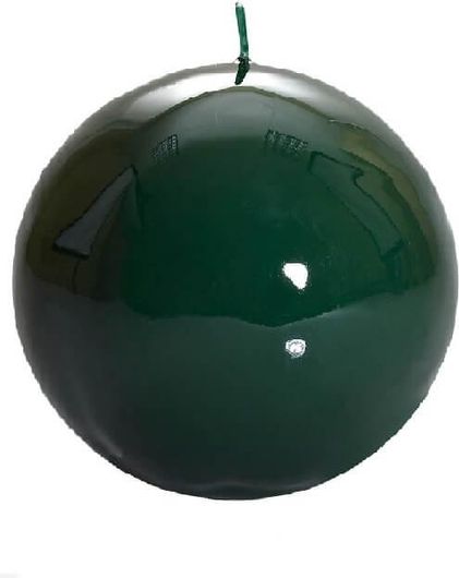 Διακοσμητικό Κερί Graziani Λακαριστό Σφαίρα Φ 12cm Σμαραγδί