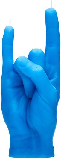 Χειροποίητο Κερί Candlehand Χειρονομίας You Rock 310g Γαλάζιο