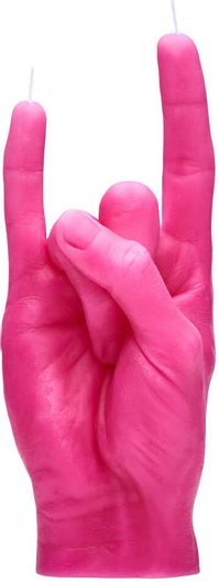 Χειροποίητο Κερί Candlehand Χειρονομίας You Rock 310g Φούξια