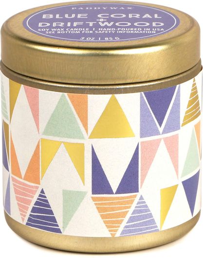 Αρωματικό Κερί Σόγιας Paddywax Kaleidoscope Blue Coral Driftwood 85g
