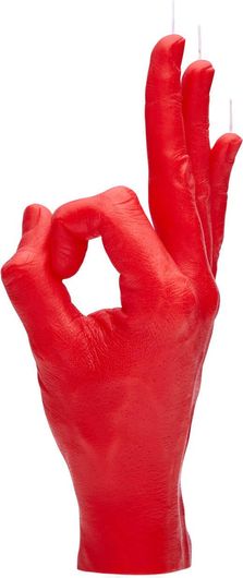 Χειροποίητο Κερί Candlehand Χειρονομίας OK 350g Κόκκινο