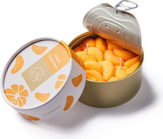 Αρωματικό Κερί Candlehand Γκουρμέ σε Κονσέρβα Peeled Tangerines 300g Πορτοκαλί
