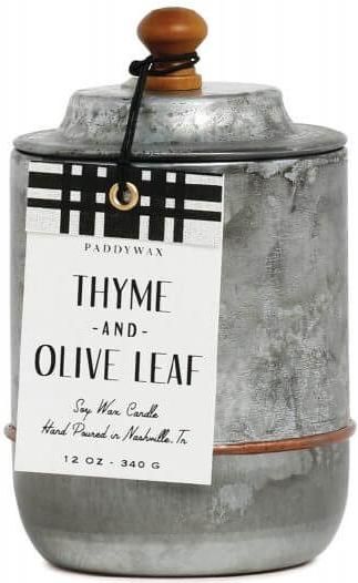 Αρωματικό Κερί Σόγιας Paddywax Homestead Thyme Olive Leaf 340g