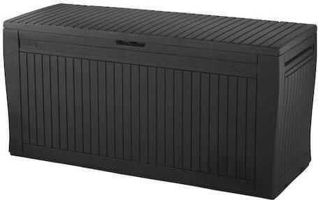 Μπαούλο Αποθήκευσης Keter Εξωτερικού Χώρου Comfy Πλαστικό 270lt Μ117xΠ45xΥ57cm Μαύρο