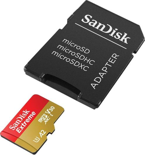 Κάρτα Μνήμης Sandisk Extreme microSDXC 256GB U3 V30 A2 UHS-I με Αντάπτορα 190MB/s με Αντάπτορα