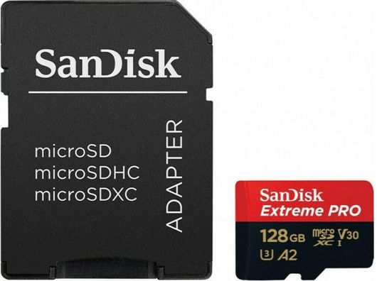 Κάρτα Μνήμης MicroSDXC SanDisk Extreme Plus 128GB 200MB / SDSQXBD-128G-GN6MA με Αντάπτορα