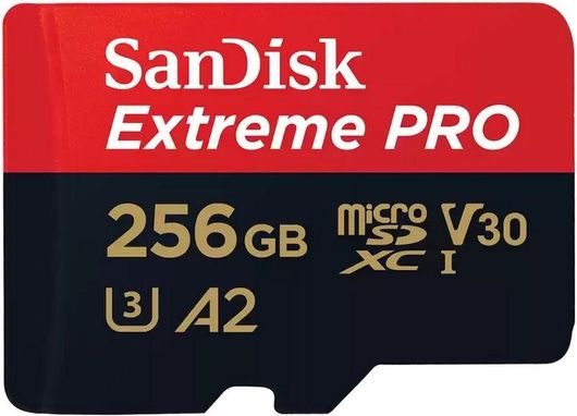 Sandisk Extreme PRO microSDXC 256GB U3 V30 A2 UHS-I με αντάπτορα