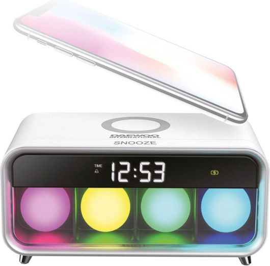 Επιτραπέζιο Ρολόι Ραδιόφωνο Ξυπνητήρι Ασύρματης Φόρτισης