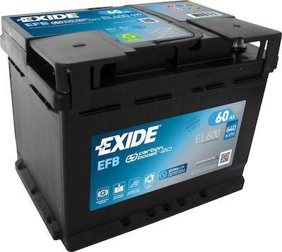 Μπαταρία Αυτοκινήτου Exide EFB EL600 Δ 60Ah