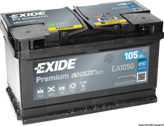 Μπαταρία Αυτοκινήτου Exide EA1050 105Ah