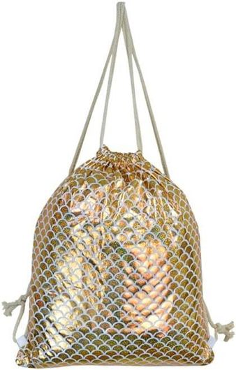 Σακίδιο Πουγκί Γοργόνα Χρυσό