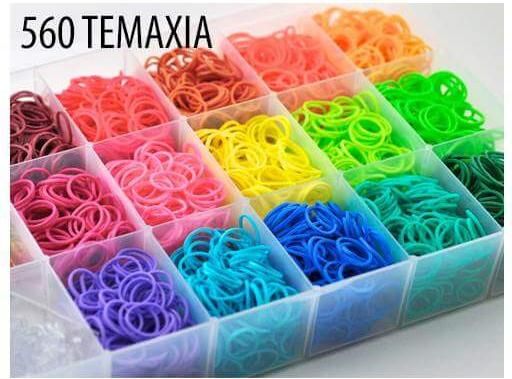 Κασετίνα με Ανταλλακτικά Λαστιχάκια για Βραχιόλια 560Τμχ