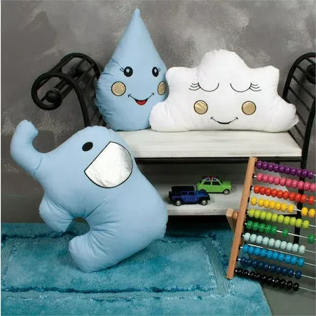 Βρεφικό Διακοσμητικό Μαξιλάρι SB Home Elephant Σετ 3τμχ Μπλε