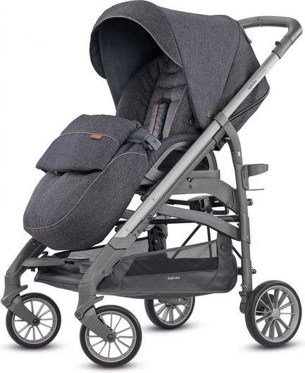 Πολυκαρότσι Inglesina Trilogy Quattro Village Denim με Σκελετό Titanium Slate