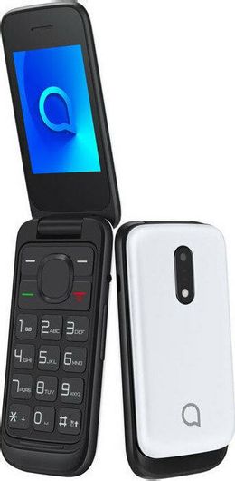 Κινητό Απλής Χρήσης Alcatel 2053D Dual SIM με Μεγάλα Κουμπιά Pure White