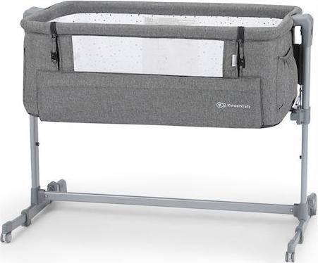 Λίκνο Πάρκο Kinderkraft Neste Up Grey Melange με Στρώμα & Πλαϊνό Άνοιγμα