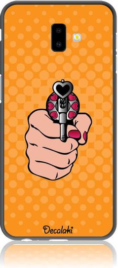 Θήκη Κινητού Decalaki Back Cover για Samsung Galaxy J6 Plus - Soft TPU - Love Gun Pop Art 50333