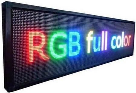 Πινακίδα LED Κυλιόμενη Μονής Όψης 71x23cm RGB
