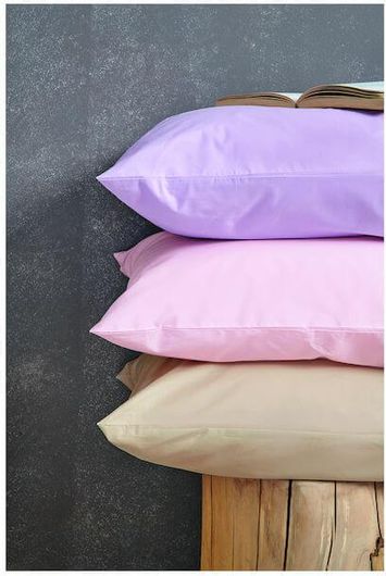 Σετ Μαξιλαροθήκες Palamaiki Etoile με Φάσα 50x70cm Ροζ