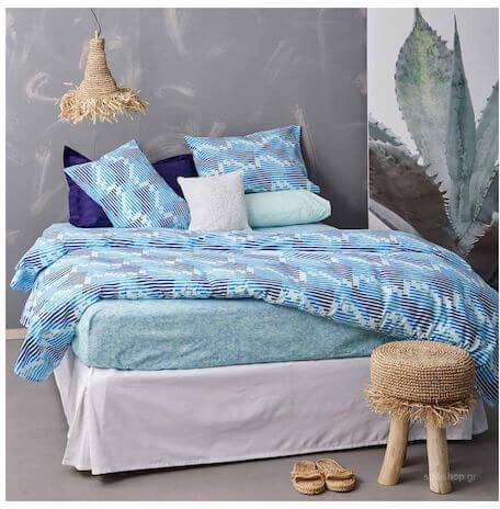 Σετ Μαξιλαροθήκες Palamaiki Fashion Life FL6092 με Φάσα 50x70cm Γαλάζιο