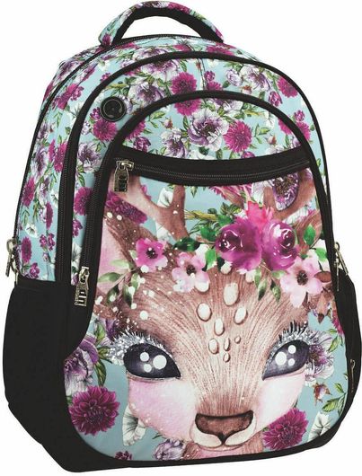 Σχολική Τσάντα Δημοτικού Back Me Up Ελάφι Πολύχρωμο