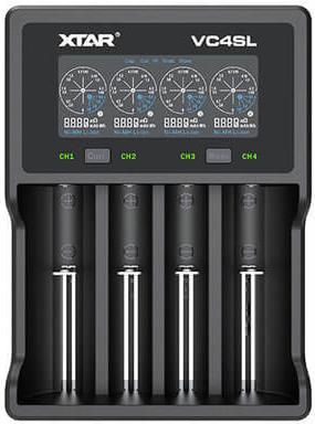 Φορτιστής Μπαταριών Xtar VC4SL USB-C QC3.0 Fast Charge με LCD Οθόνη