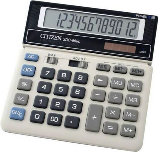 Αριθμομηχανή Απλή Citizen SDC-868L 12 Ψηφίων