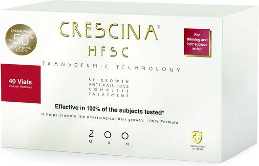 Αμπούλες Μαλλιών κατά της Τριχόπτωσης για Άνδρες Labo Crescina Transdermic Ανάπτυξη HFSC MAN 200 40τμχ