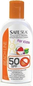 Παιδικό Αντηλιακό Γαλάκτωμα Safe Sea SPF50 για Προστασία από τα Τσιμπήματα των Μεδουσών 118ml