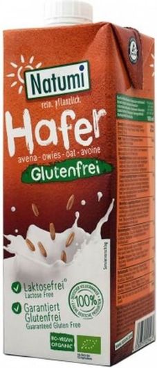 Βιολογικό Φυτικό Γάλα Natumi Βρώμης Χωρίς Προσθήκη Ζάχαρης 1lt