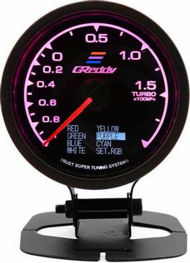 Ψηφιακό Μπαρόμετρο 62mm 2.5″ & Βολτόμετρο Replica Greddy-T