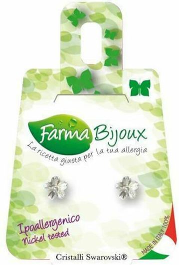 Σκουλαρίκια Farma Bijoux Flor 5mm Crystal Λουλούδι Υποαλλεργικά [be210c01] 1 Ζευγάρι