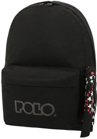 Σχολική Τσάντα Γυμνασίου / Λυκείου Πλάτης Polo Original with Scarf Μαύρο