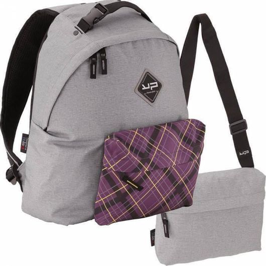 Σχολική Τσάντα Γυμνασίου / Λυκείου Bodypack Πλάτης Γκρι