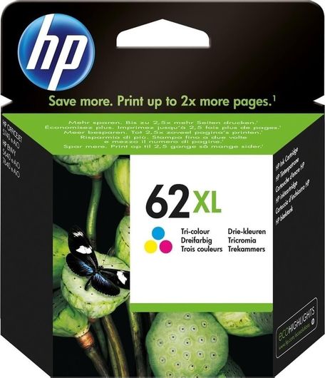 HP 62XL Γνήσιο Μελάνι Εκτυπωτή InkJet Πολλαπλό ColorC2P07AE
